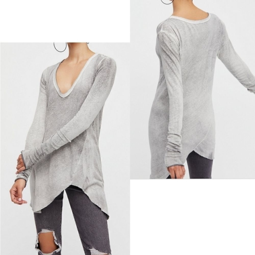 We the free long beach grey long tee